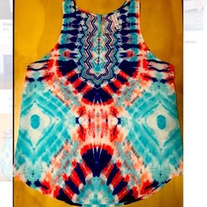 Vibrant tie dye tank